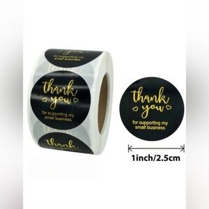 New roll of 500 count Thank you Stickers